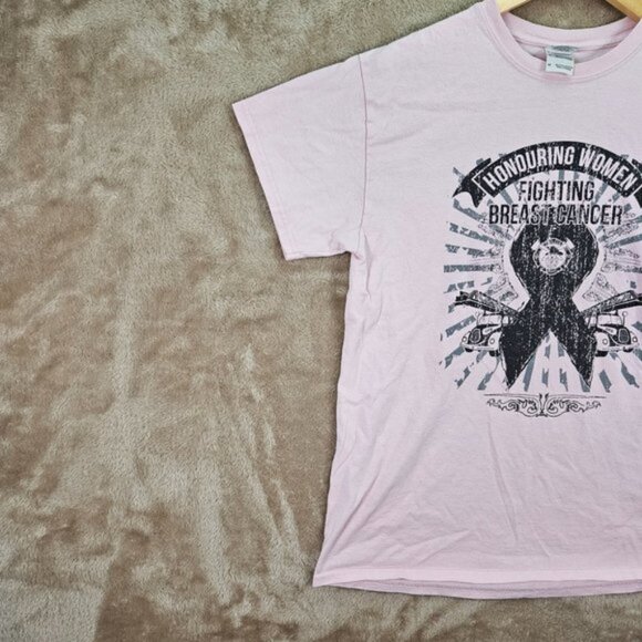 Fighting Breast Cancer Awareness Pink T-Shirt Women's Size M Short Sleeve - Picture 8 of 10